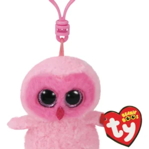 BEANIE BOOS TWIGGY BUHO ROSA CLIP