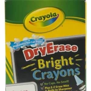 CRAYONES BORRABLES DRY-ERASE LARGAS COLORES BRILLANTES X 8