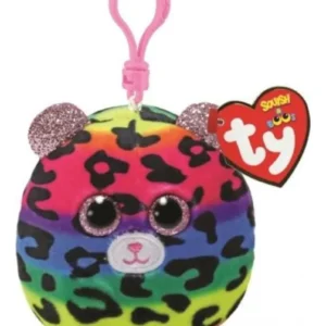 TY SQUISH-A-BOOS DOTTY LEOPARDO MULT CLIP