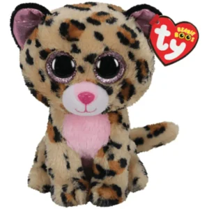 TY BEANIE BOOS LIVVIE LEOPARDO CAFÉ/ROSADO REGULAR