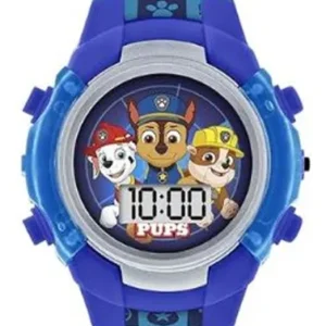 RELOJ PAW PATROL LCD PARPADEANTE AZUL
