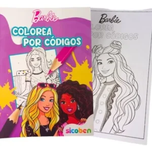 LIBRO DE COLOREAR - COLOREA POR CODIGOS BARBIE