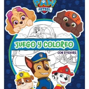 LIBRO DIDÁCTICO COLOREAR CON STICKERS PAW PATROL SURTIDO