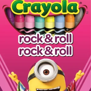 CAJA 8 CRAYONES MINIONS ROCK & ROLL