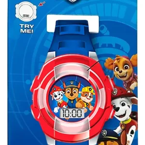 RELOJ PAW PATROL LCD PARPADEANTE AZUL&ROJO